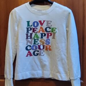 Anthropologie Garima Dhawan Small Colorful Lettered Sweatshirt Soft